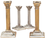 Some decorative candlesticks x2 pairs ...